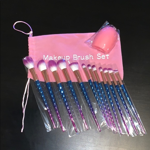 Other - Unicorn horn makeup brush set